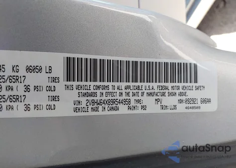 2009 Volkswagen Routan Sel Premium z USA, uszkodzony, nr VIN 2V8HW64X89R544958